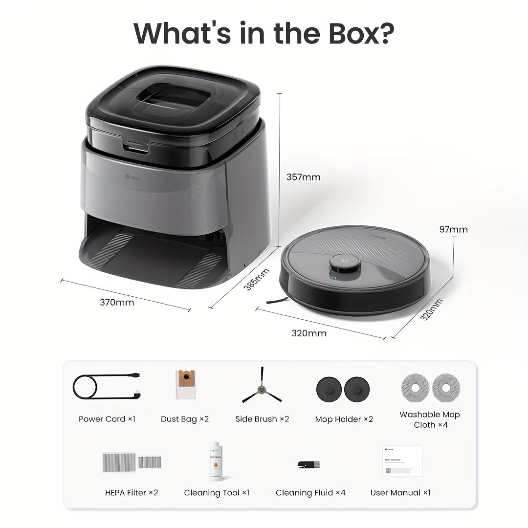 LEFANT Robot Vacuum Mop 2-In-1 With Self-Emptying Station