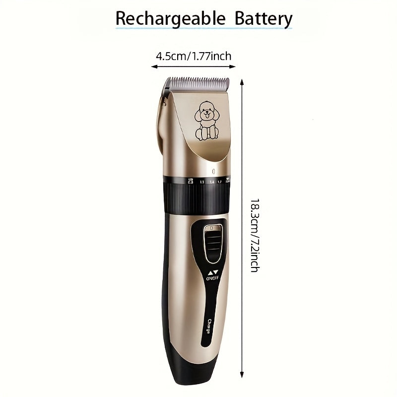 Pet Grooming Kit USB Rechargeable 4-in-1 Low-Noise Cordless