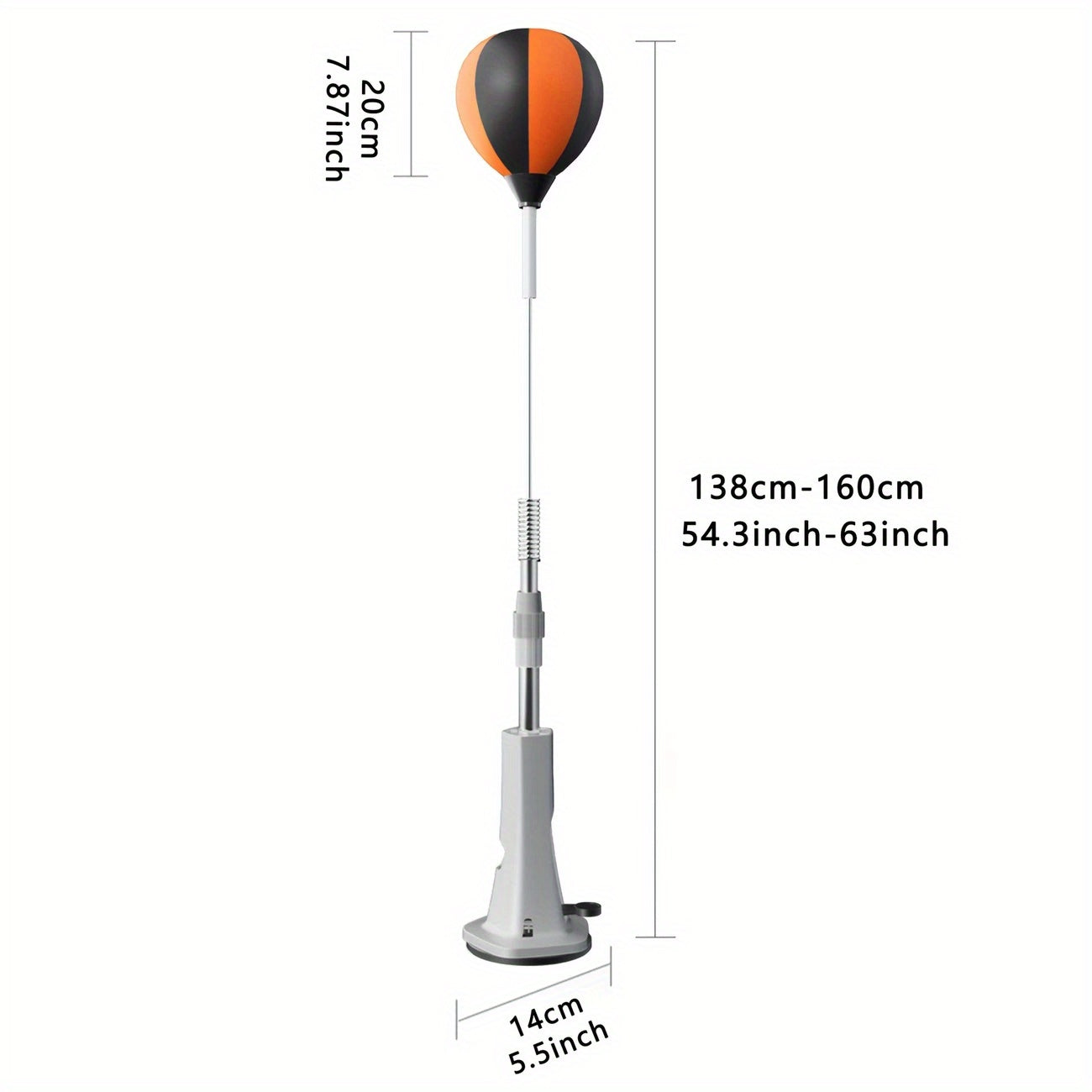 Indoor Boxing Reflex Ball for Training Your Reaction Skills. The High-quality Standing Speed Ball Is Equipped with a Powerful Suction Cup, Which Is Suitable for Adult Boxing Training and Fitness. Adjustable Sizes Range from 5