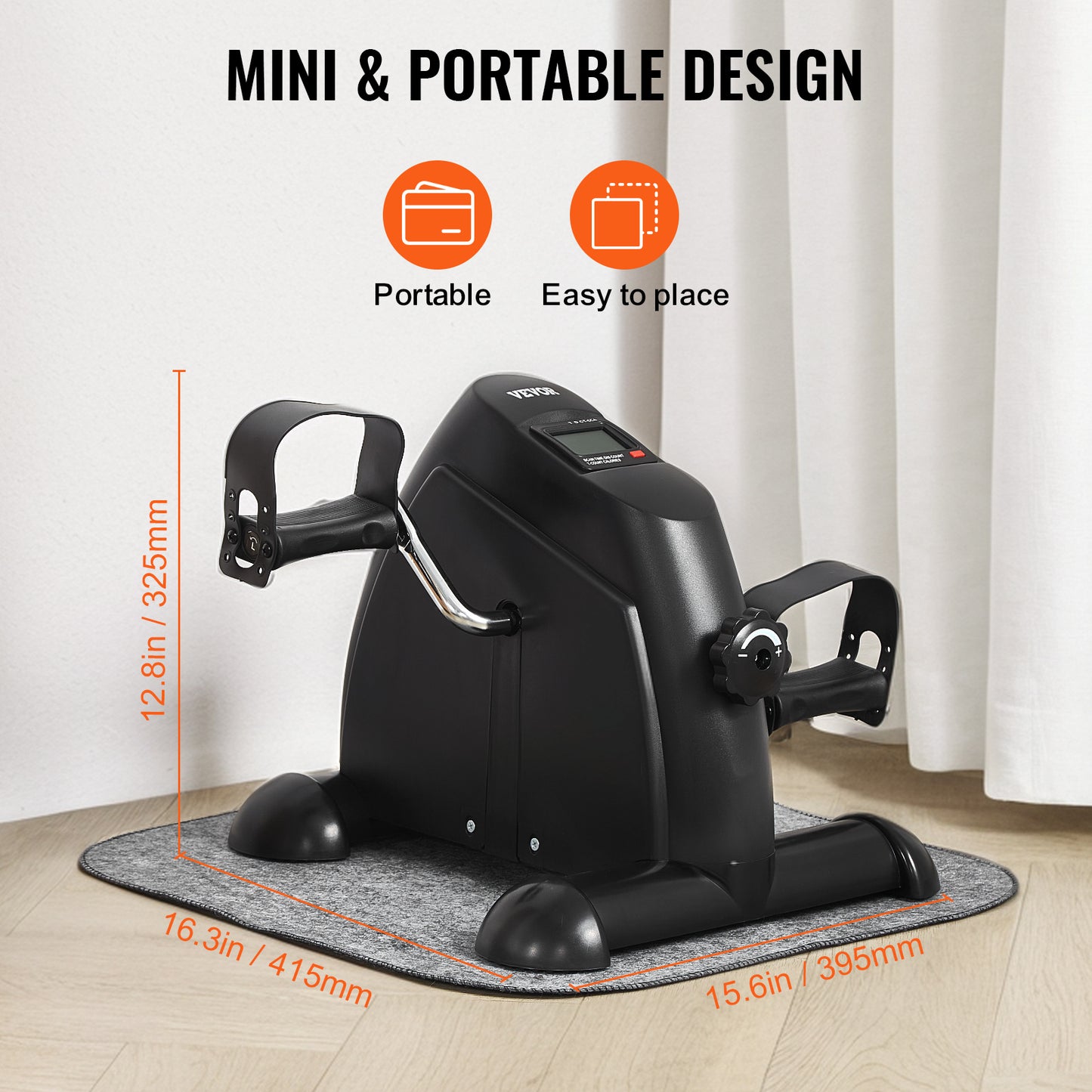 VEVOR Under Desk Bike Portable Compact Pedal Exerciser