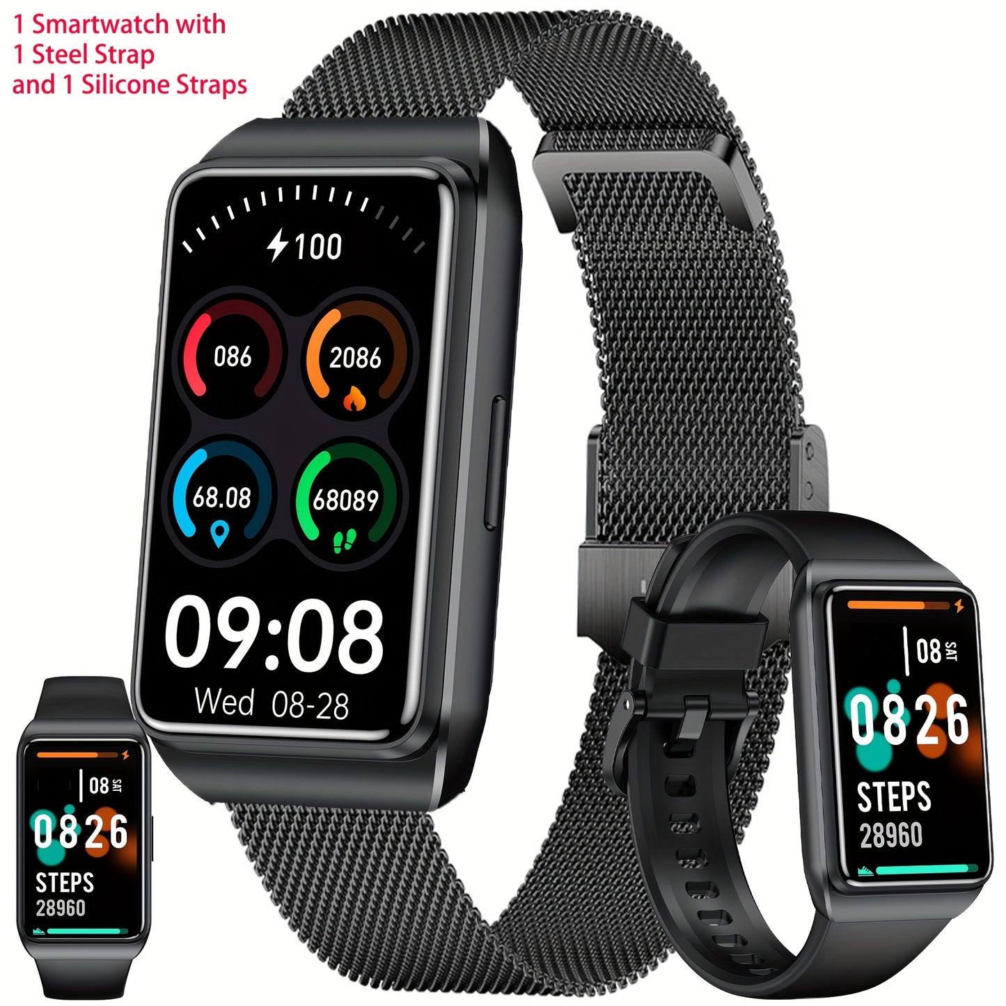 SGDDFIT Smart Watch Multi-Function Fitness Tracker with USB Rechargeable