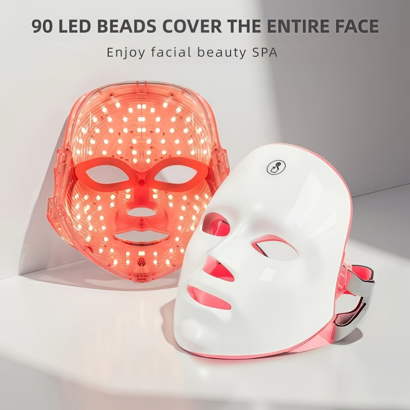 Home USB powered 7 color LED facial beauty instrument facial care tools
