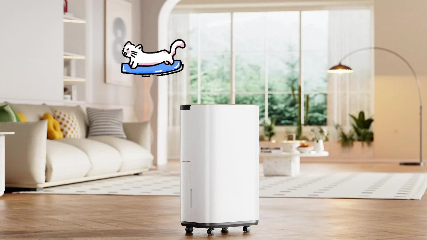 5500 Sq.Ft Energy Star Dehumidifier for Basement with Drain Hose, 50 Pint Portable Dehumidifiers for Home Bedroom Bathroom Large Room, Powerful Moisture Removal and Humidity Control