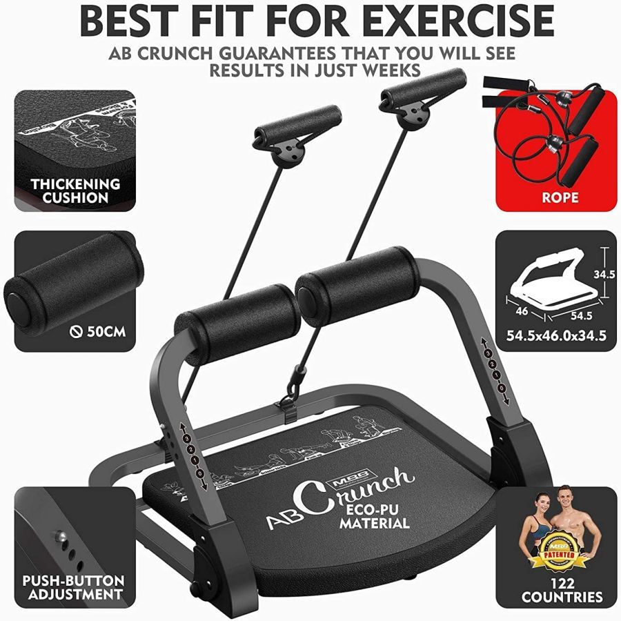 AB CRUNCH MBB Ab Crunch Machine With Resistance Bands