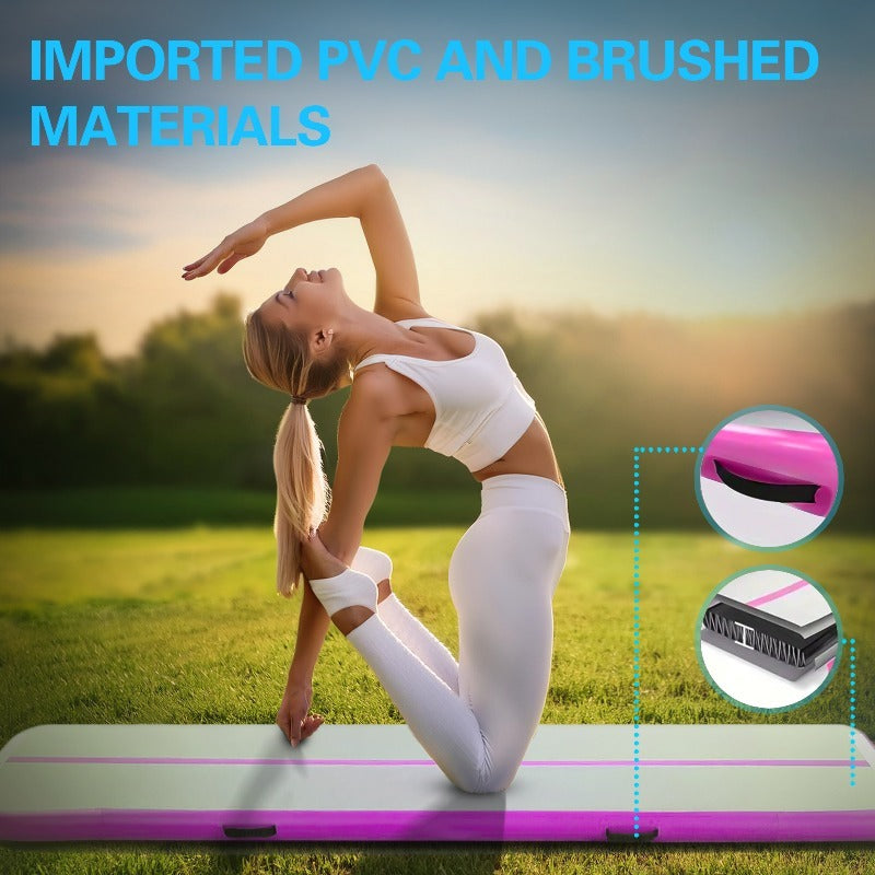 Inflatable Gym Mat PVC Fiber With Pump