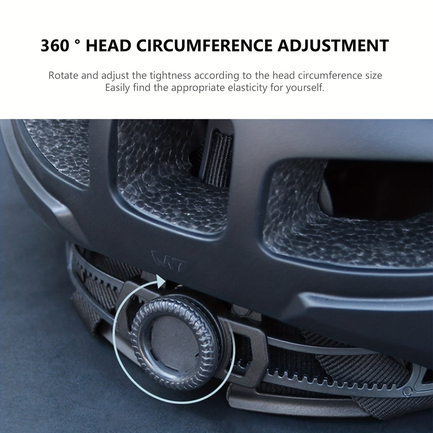 Bike Helmet Men Ultralight Ventilate Adjustable PC Material Fits Head Bicycle Helmet Circumference 22.83-24.02inch Road Cycling Helmet