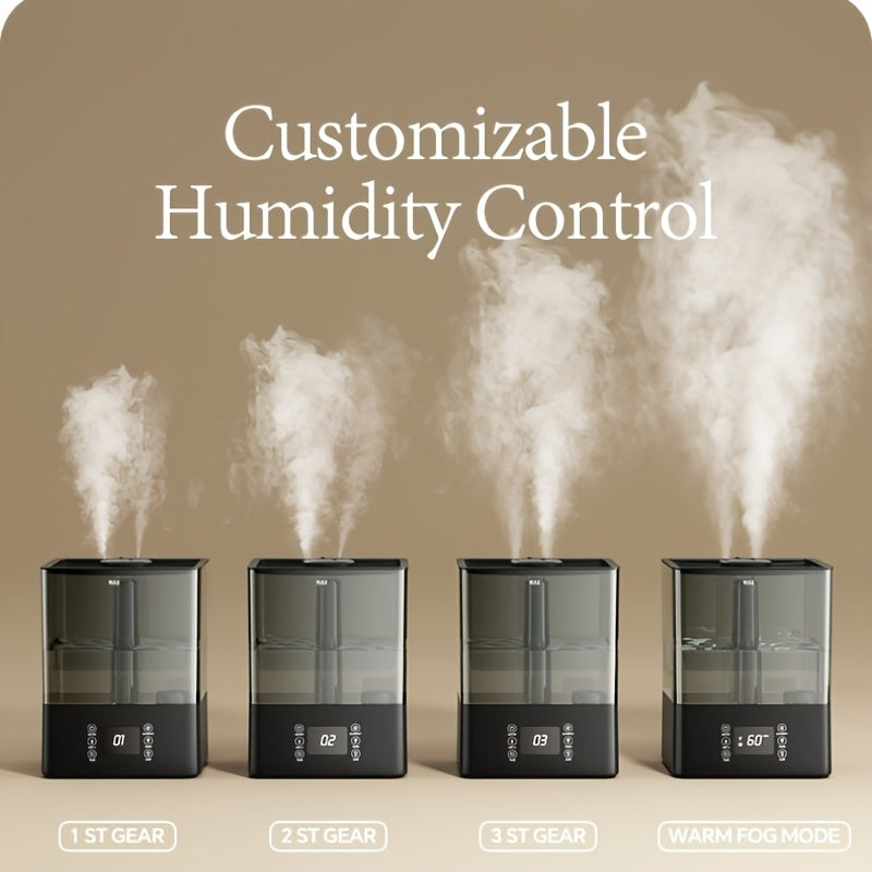 Humidifier: 1.85Gal/7L Humidifiers for Home, Humidifiers for Bedroom / Baby / Plants/Office, Luxury Large-Capacity Aroma System for Whole-Home Fragrance. Humidity Control Display Diffuser: Top-Fill, 360° Nozzle & Dual Mist,