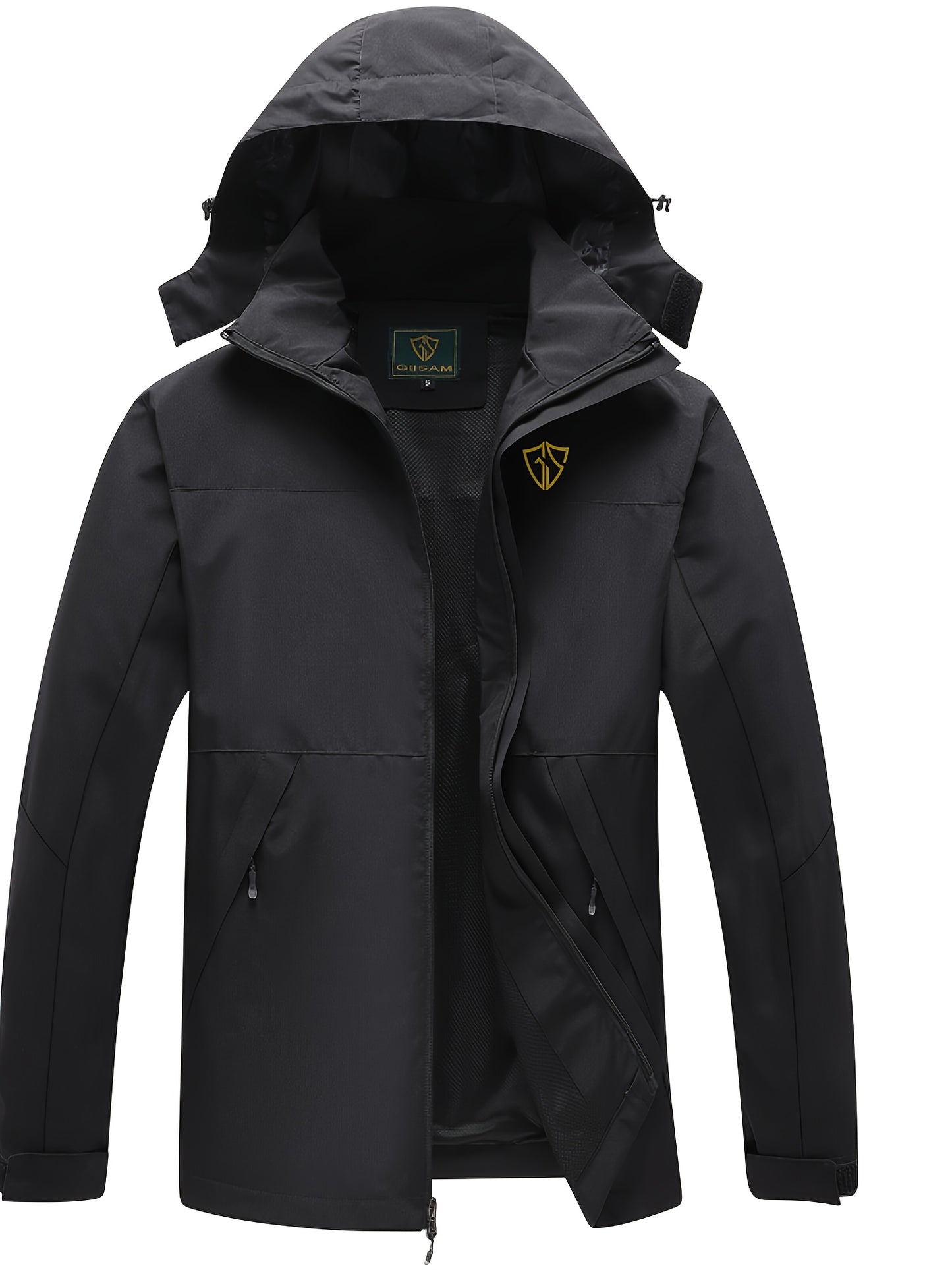Raincoat Men's Polyester Jacket for Outdoor Adventures