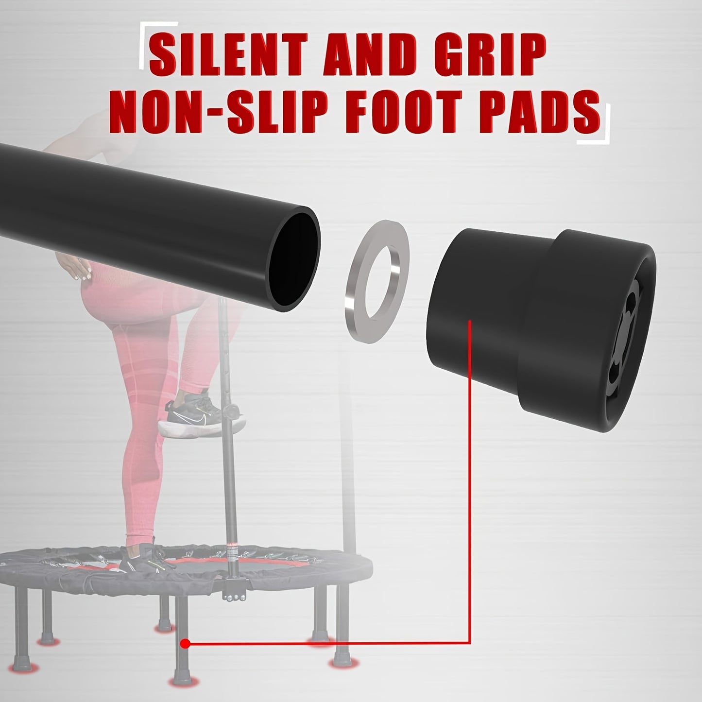 KANCHIMI Foldable Mini Trampoline With Bungees For Adults
