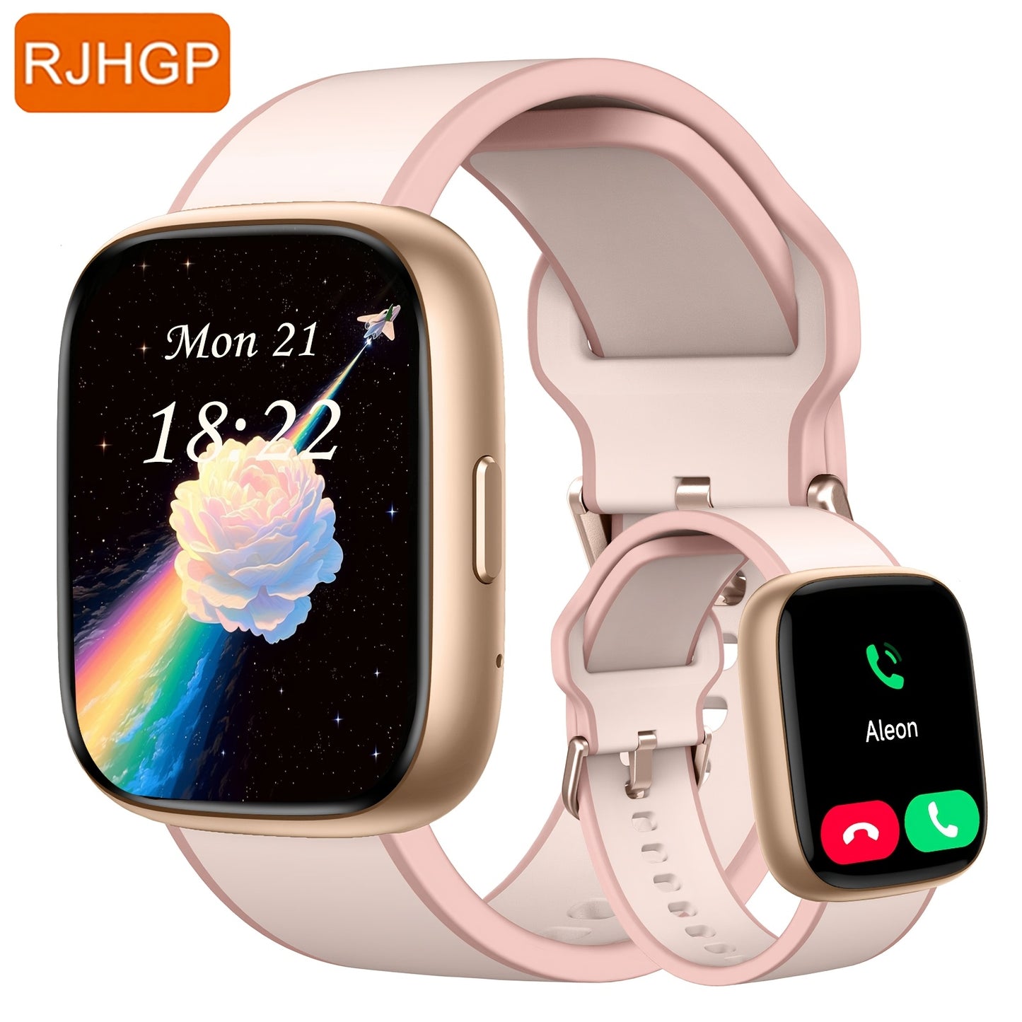 RJHGP Smart Watch Alexa Built-in Calls, Fitness Tracker, Sleep Monitor