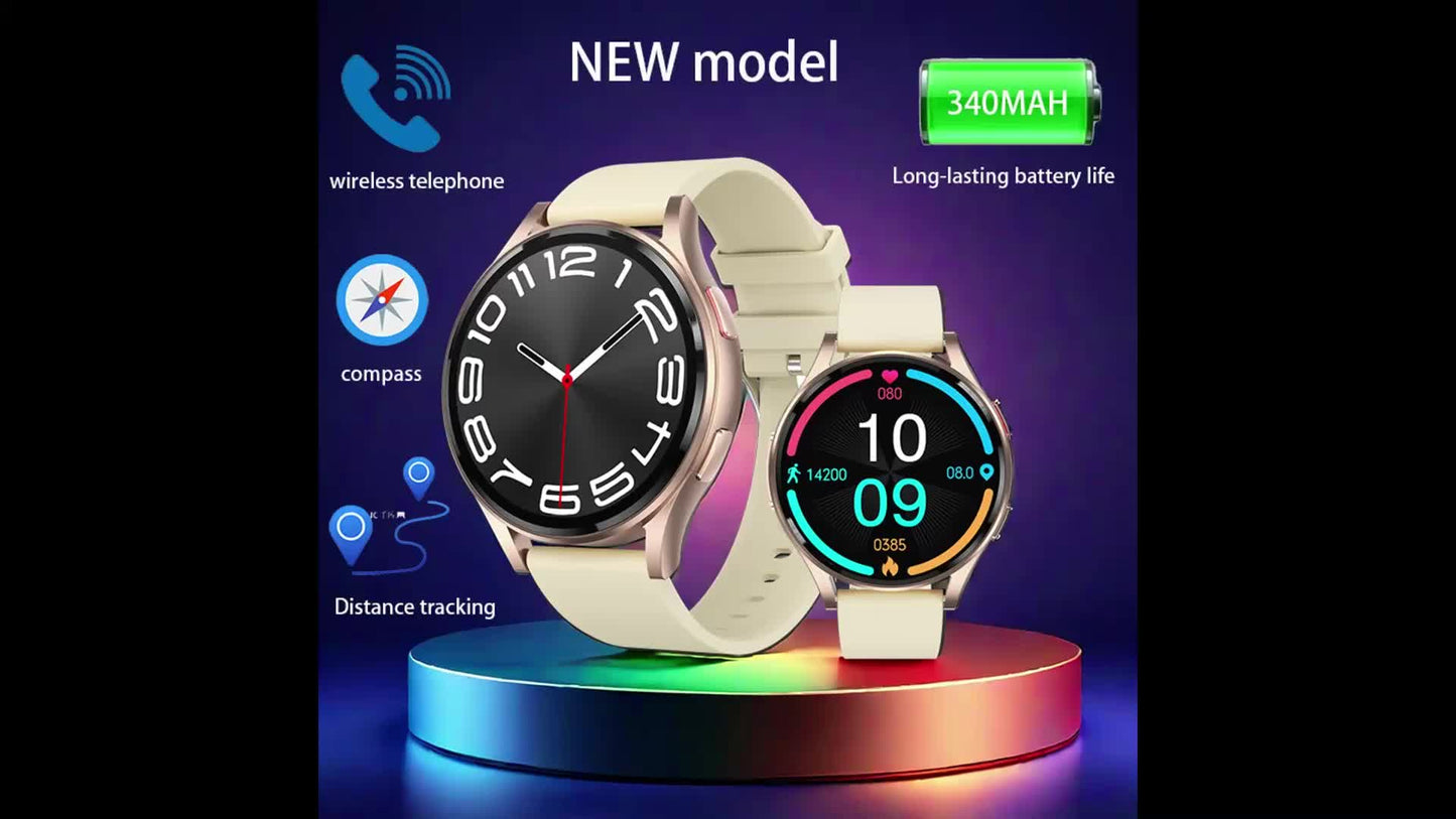 New Smartwatch for Women And Men 1.43-inch AMOLED Screen BT5.3 Calling 130 Sports Modes SOS AI Intelligent Voice Sports Tracking Message Reminders Fitness Tracker for IPhoneAndroid Ultra-Thin Smartwatch Wearable Smartphone