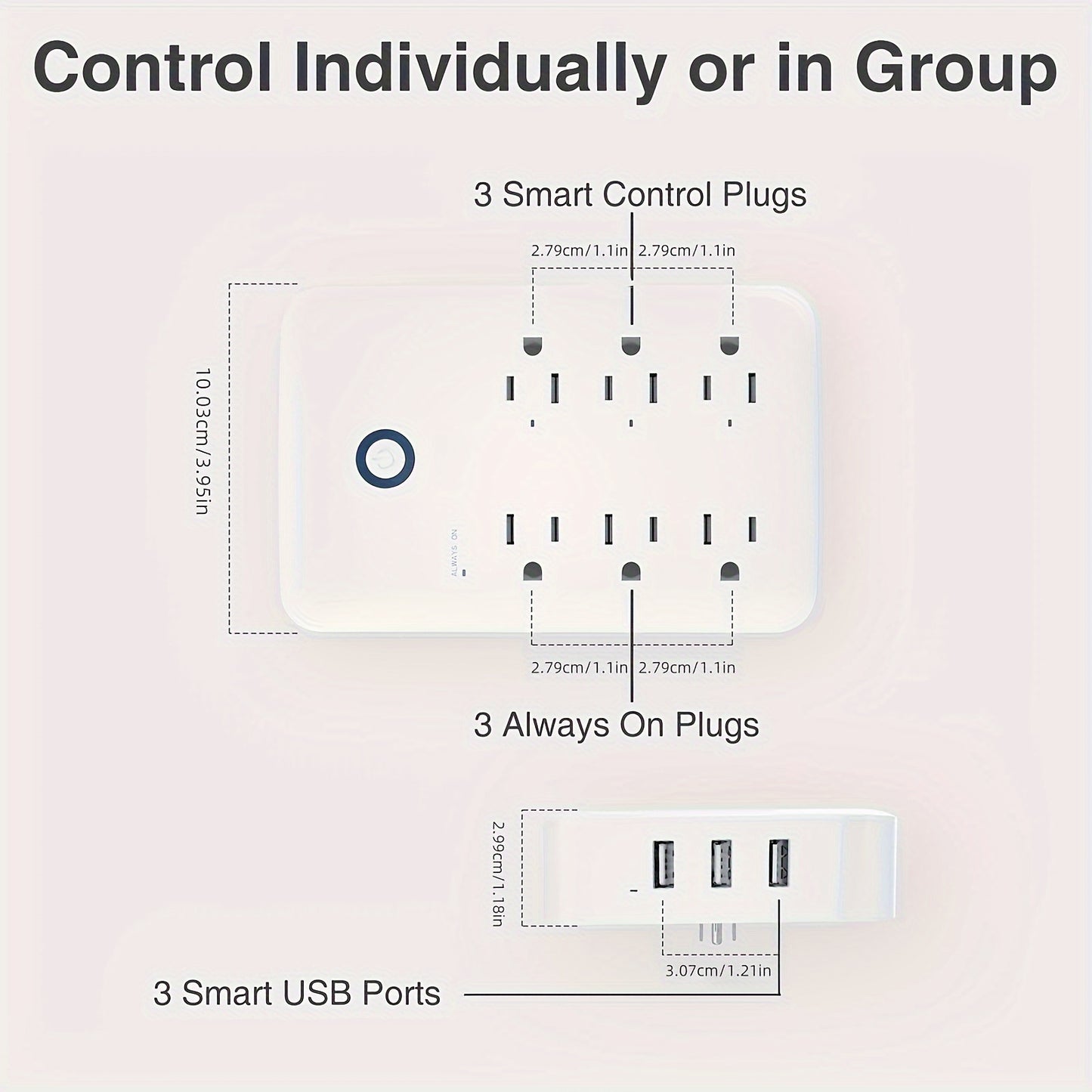 Gosund Smart WiFi Power Strip With 3 Individually Controlled Outlets