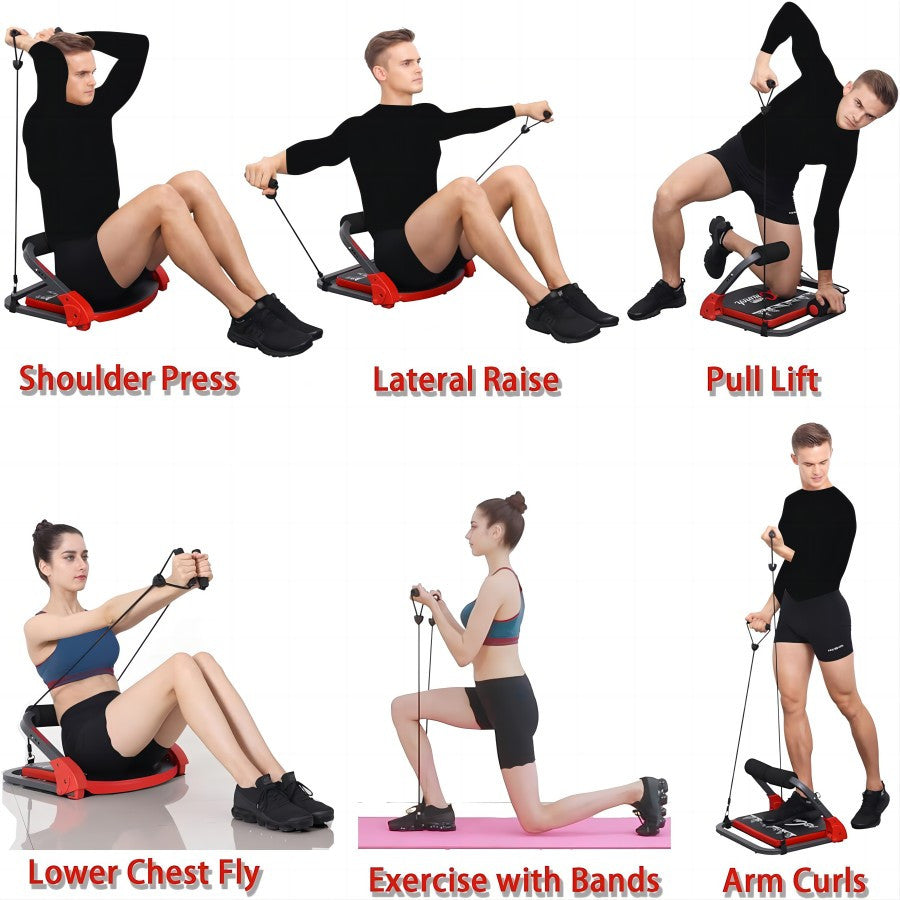 AB CRUNCH MBB Ab Crunch Machine With Resistance Bands