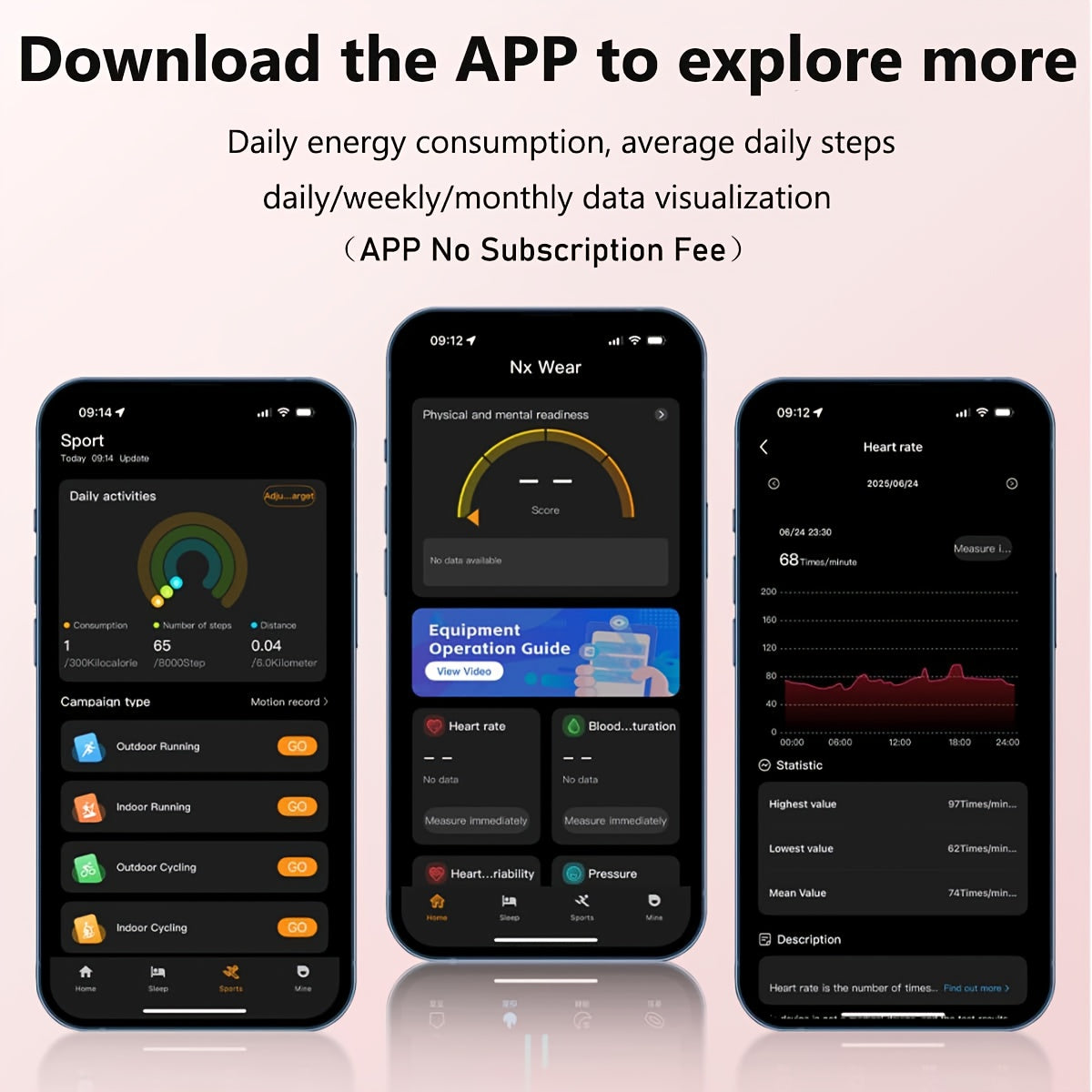 Smart Bracelet Fitness Tracker With Display Health Monitor