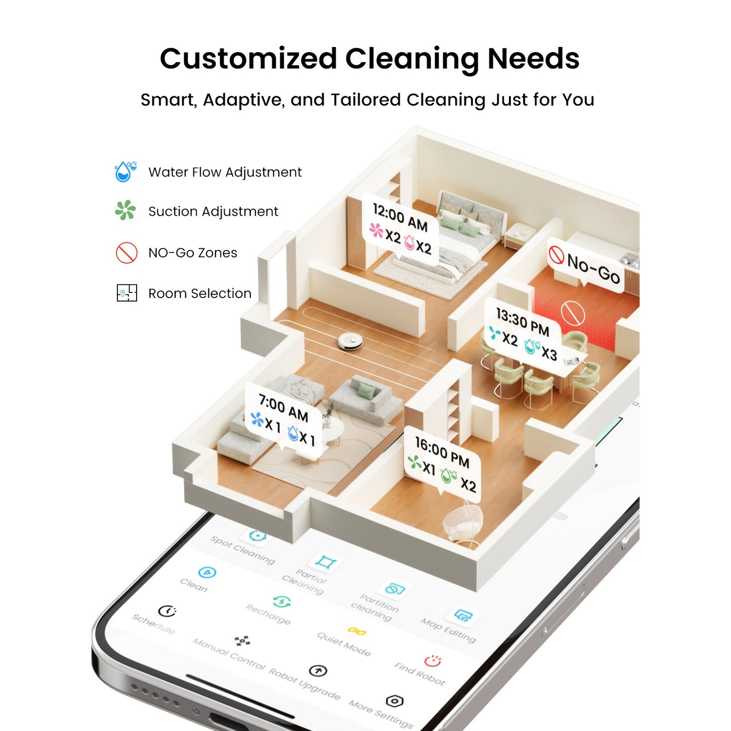 LEFANT Robot Vacuum And Mop Combo With LiDAR Navigation