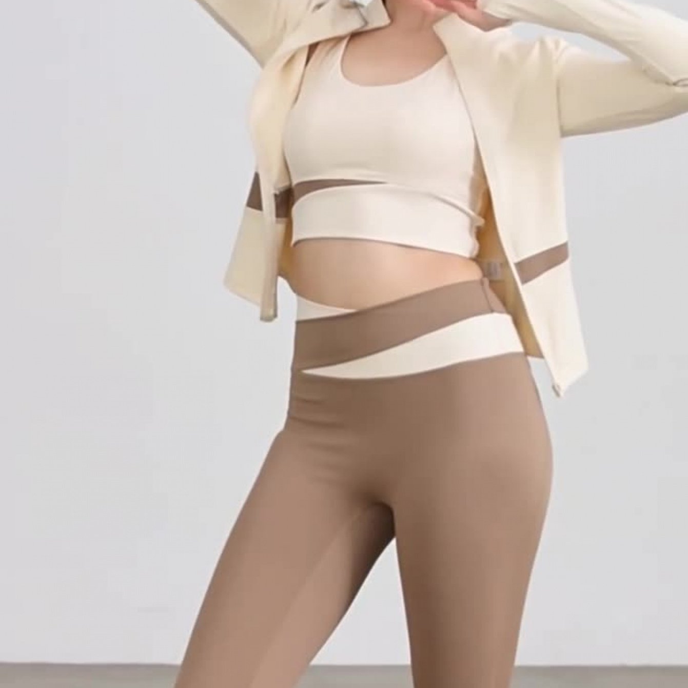 2pcs Color-Blocked Yoga Ensemble | Barely-There High-Stretch Exercise Attire | Women'S Body-Shaping Wear