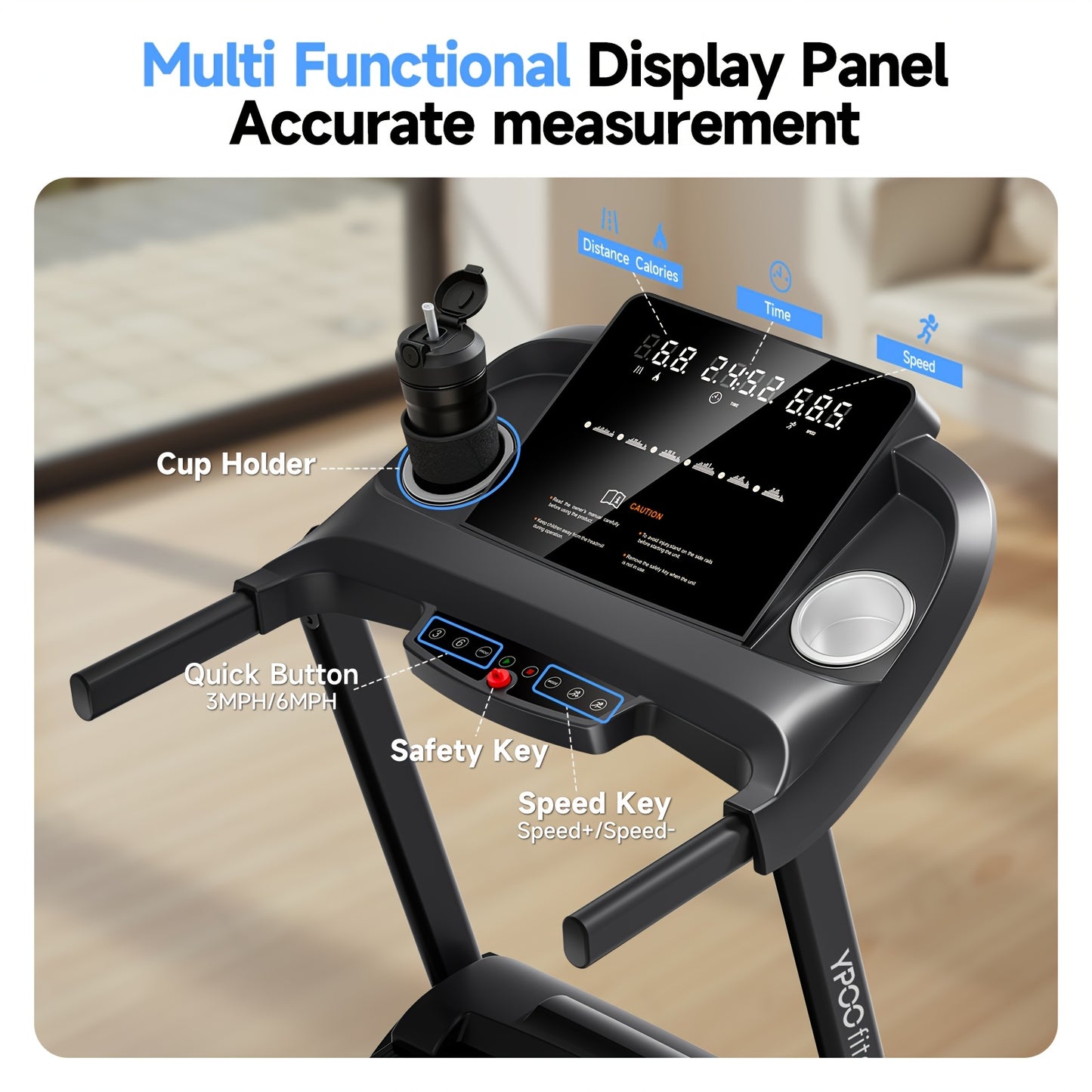 YPOO Walking Pad Treadmill Auto Foldable For Home Use