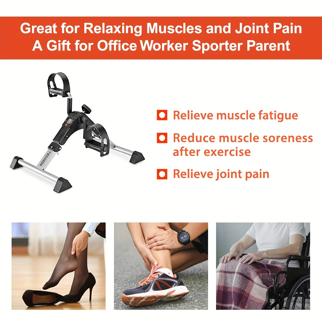 Mini Exercise Bike With LCD Display And Adjustable Resistance