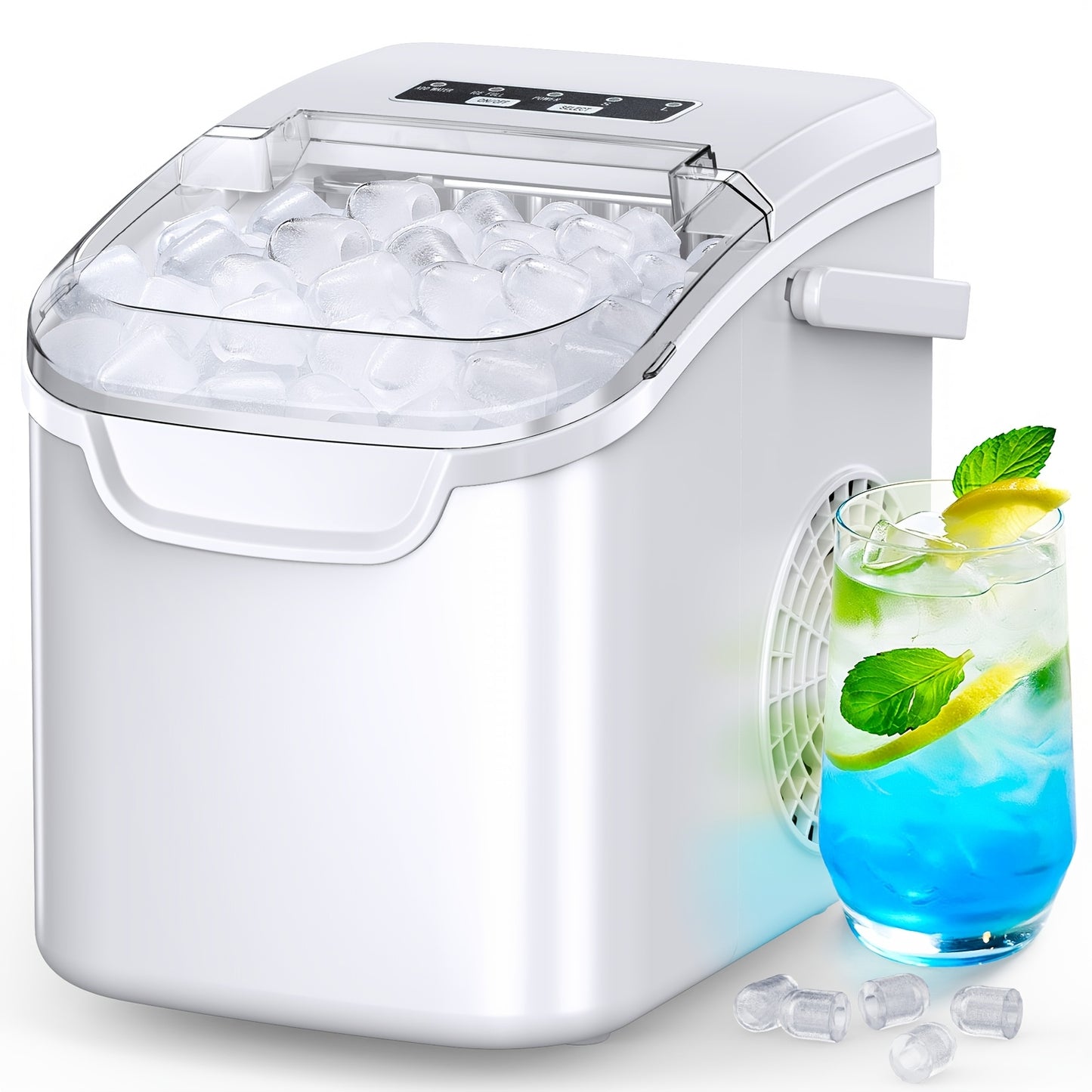 Countertop Ice Maker, Portable Ice Maker, Self-Cleaning Ice Maker, 26.5 Lbs/24 Hours, 9 Ice Cubes Ready in 8 Minutes, for Home/Office/Kitchen
