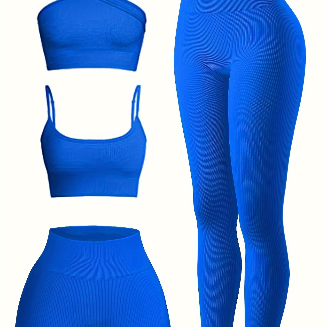 4pcs Seamless Yoga Set Workout Shirts Sport Pants Bra Gym Clothing Tracksuit Drawstring High Waist Running Leggings Fitness Suit
