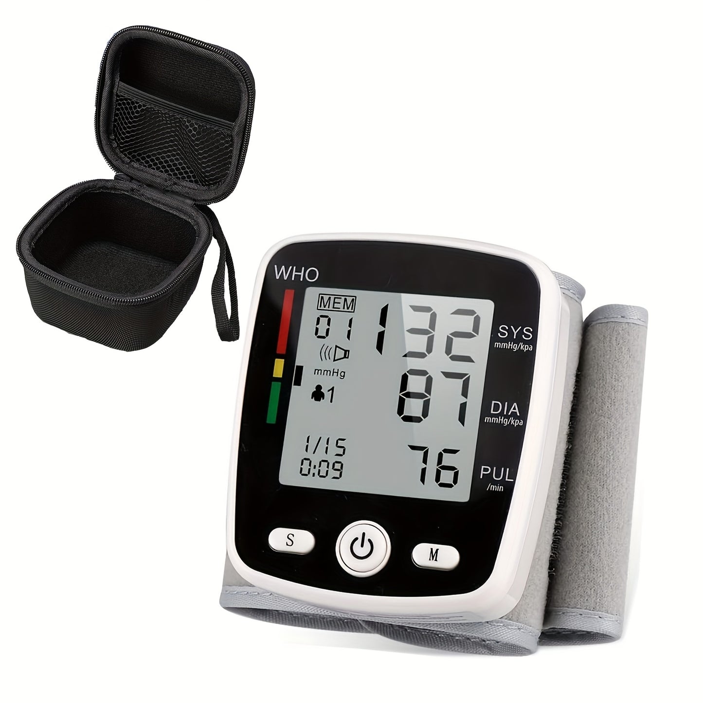 CHANG KUN Wrist Blood Pressure Monitor Digital BP Monitor Rechargeable BP Machine with Portable Storage Box, with 2x99 Readings Memory, Adjustable 5.4"-7.7" Cuff, Large LCD Display Voice Broadcast Portable Carrying