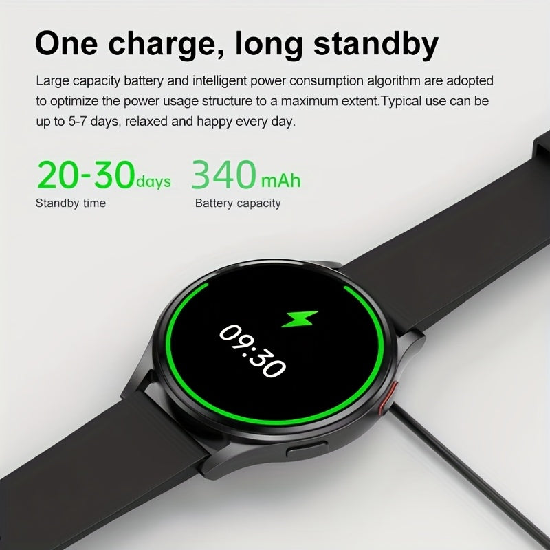 New Smartwatch for Women And Men 1.43-inch AMOLED Screen BT5.3 Calling 130 Sports Modes SOS AI Intelligent Voice Sports Tracking Message Reminders Fitness Tracker for IPhoneAndroid Ultra-Thin Smartwatch Wearable Smartphone