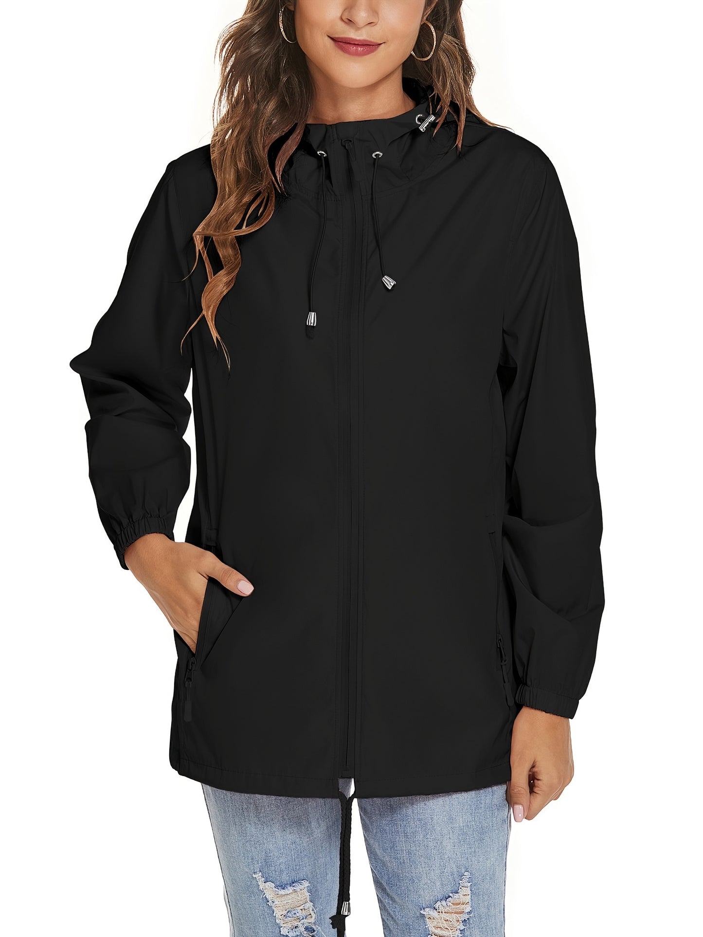 KTILG Raincoat Hooded Lightweight Polyester Outdoor