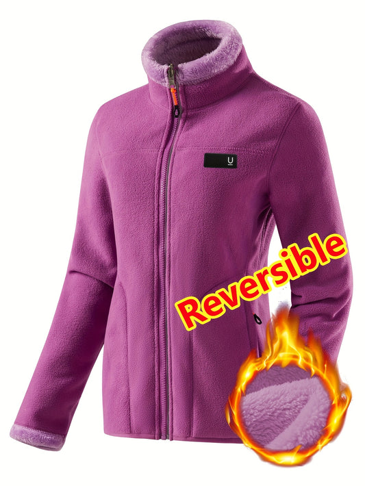 Jacket Reversible Fleece For Fall And Winter Daily Wear