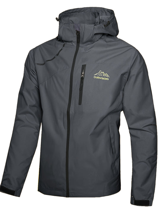 Rain Jacket Polyester For Men Outdoor Everyday Travel Use