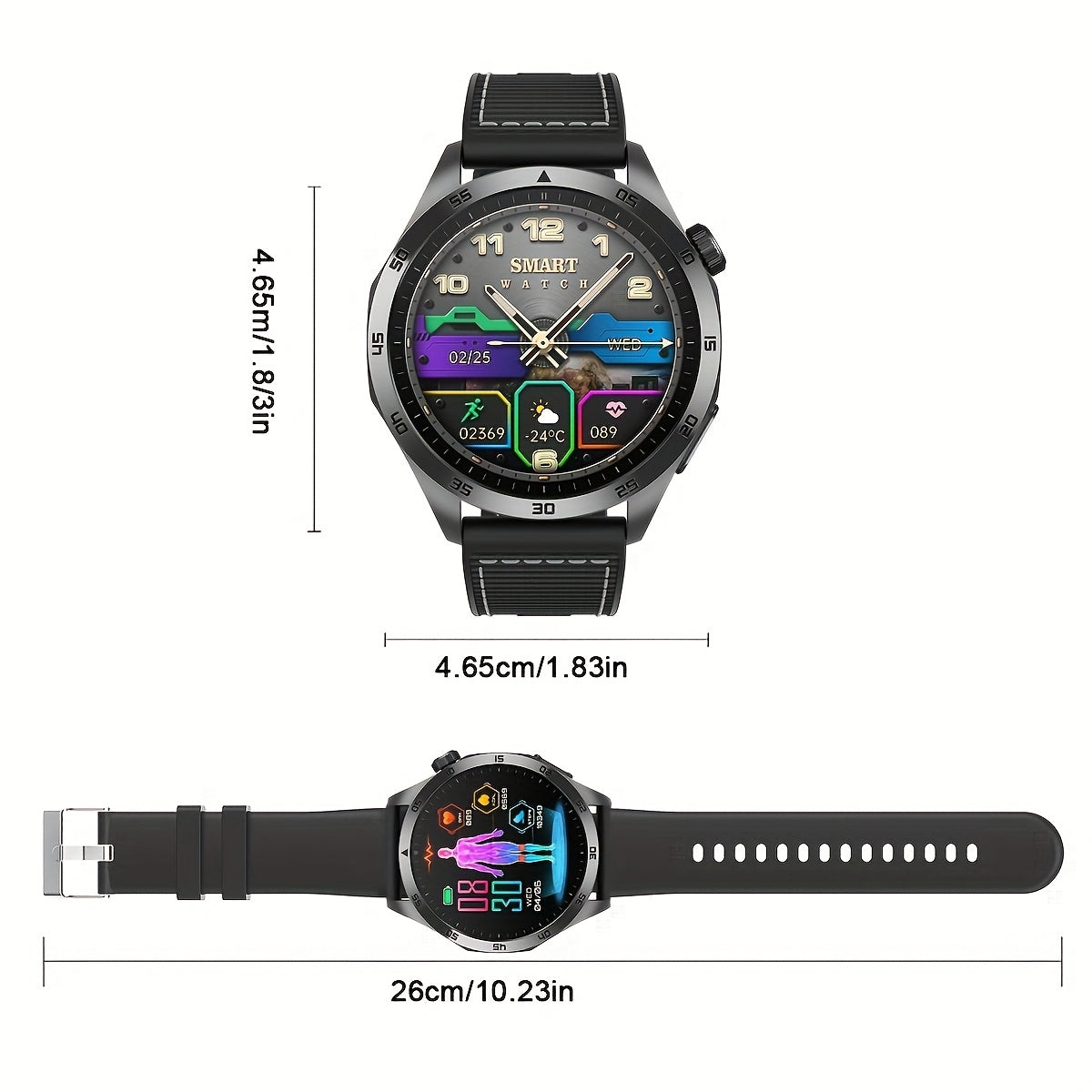 YYKY Smartwatch With 380mAh Battery And AMOLED Display