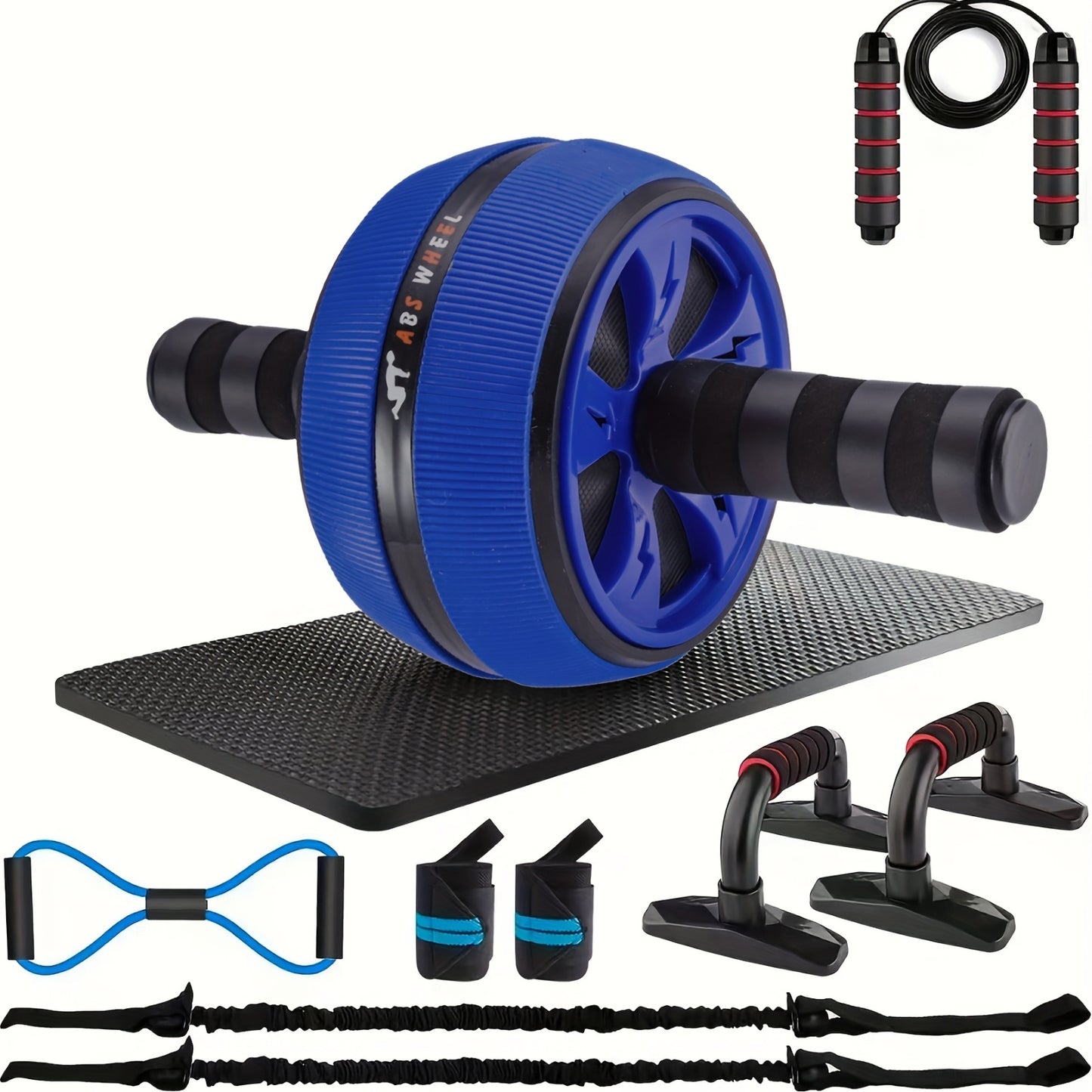 Ab Workout Kit With Resistance Bands And Ab Roller