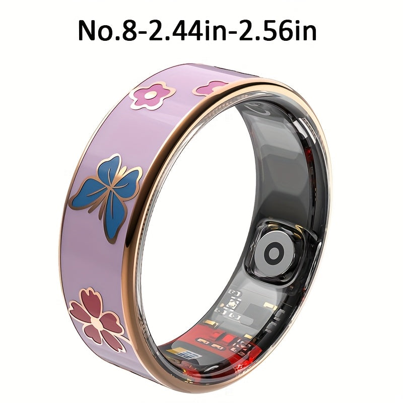 Smart Ring Compatible for Men & Women with Charging Case - Fitness Tracker, Sleep Monitor, Step/Distance/Calorie Counter, Multi-Sport Modes, Magnetic Sync, IP68 Waterproof, Smart, Stylish Ring for Gym & Holiday Gifts