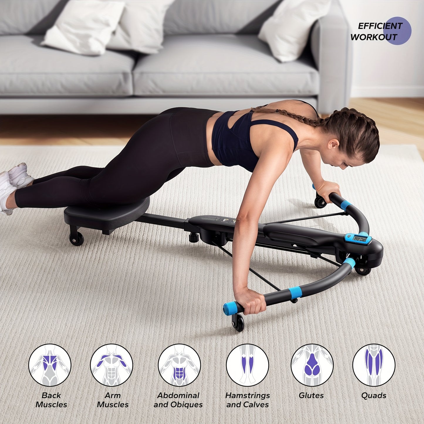 MERACH All-in-One Core Trainer Ab Machine, Rowing Machine, Dragonfly Equipment - Multifunctional Home Gym Fitness System with Full-Body Workout for Cardio, Strength Training & Belly Toning, Compact for home Gym ()