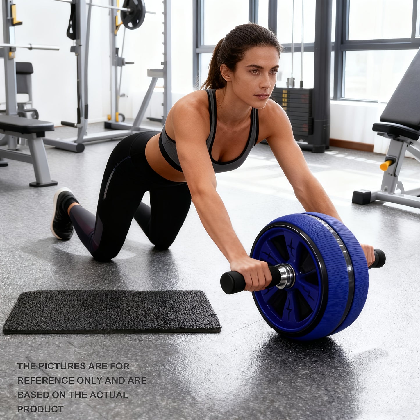 Ab Roller Kit With Ultra-Wide Base