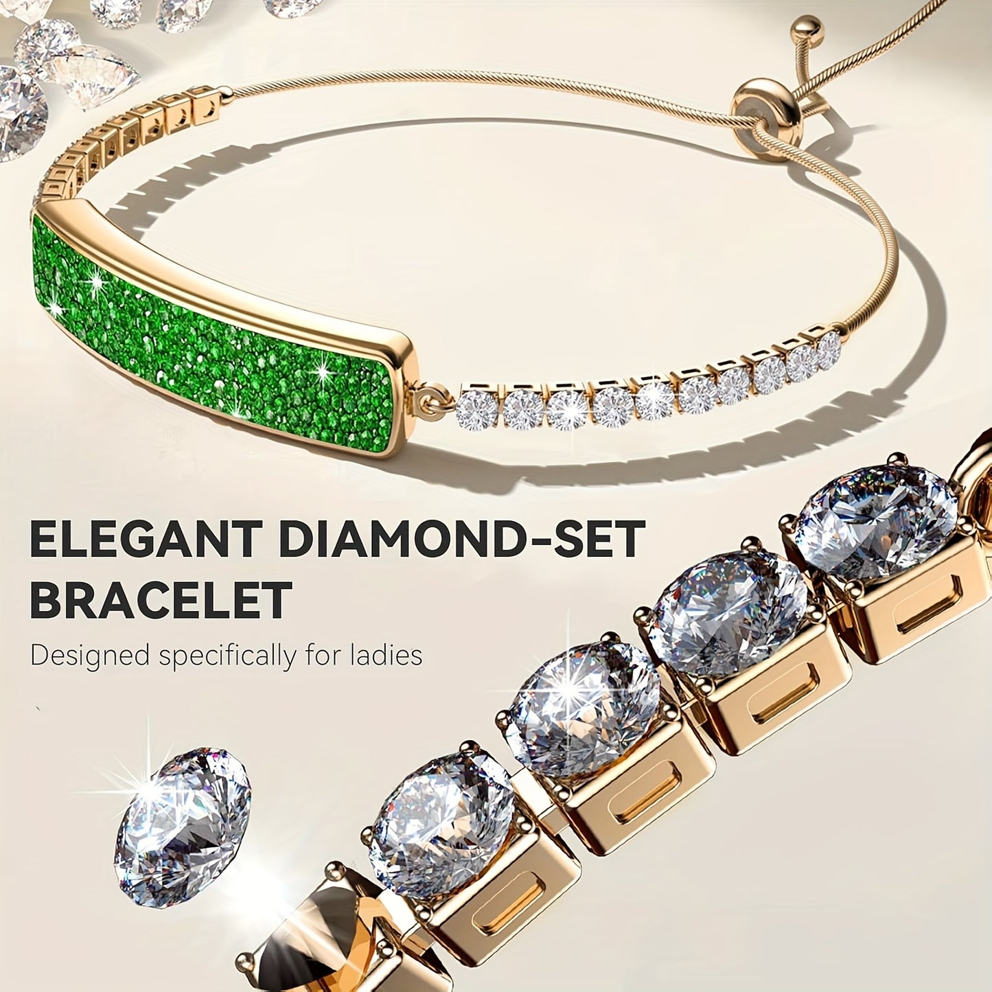 Smart Band With Luxury Diamond Bracelet Fitness Tracker For Women