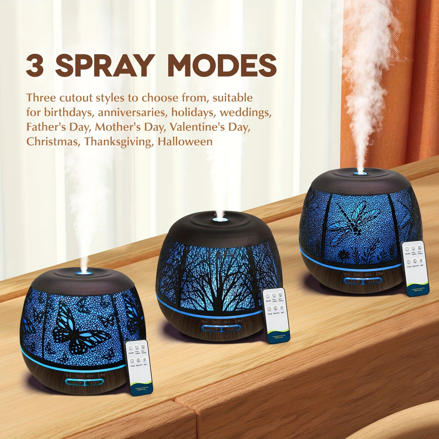 NANAROCCID Metal Aromatherapy Diffuser With 7-Color LED Lights