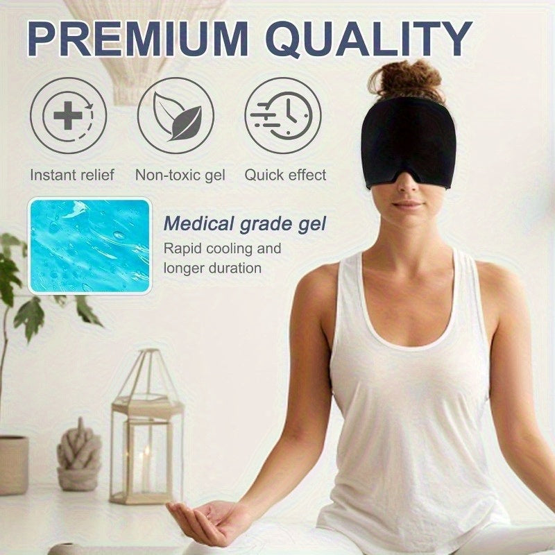 NUAN Migraine Relief Gel Ice Head Wrap for Cold Therapy