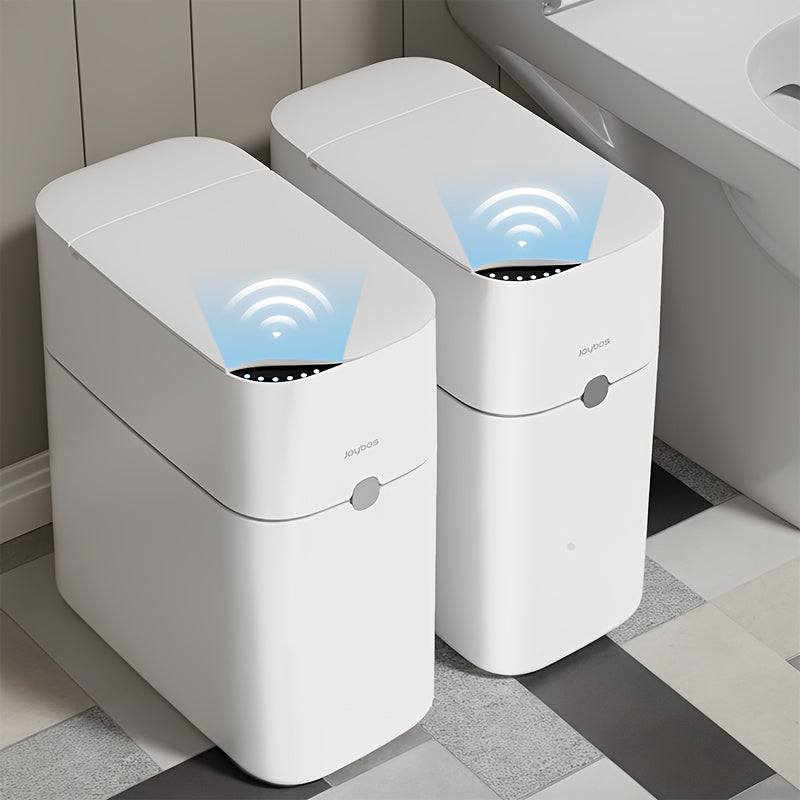 JOYBOS Smart Induction Slim Bathroom Trash Can for Home Office
