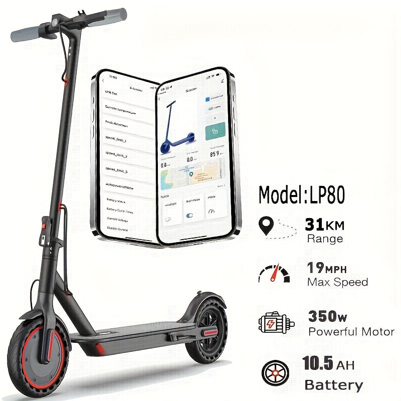 LADPED Folding Electric Scooter Long-Range Battery