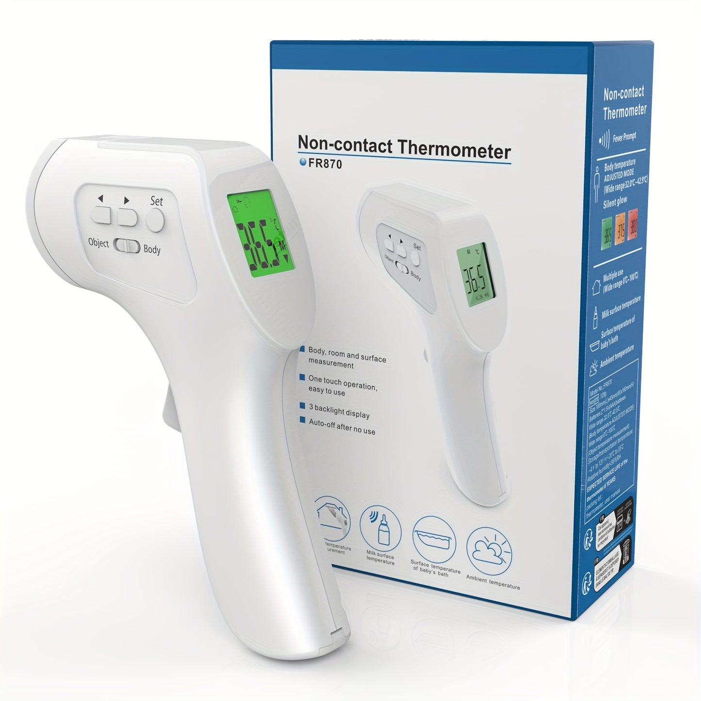 JIACOM Medical Forehead Thermometer Non Contact Infrared Display