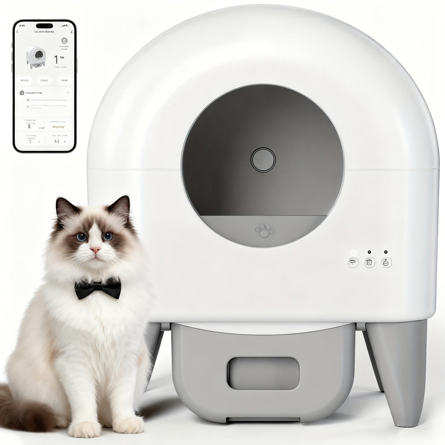 Self-Cleaning Litter Box App-Controlled Large Capacity