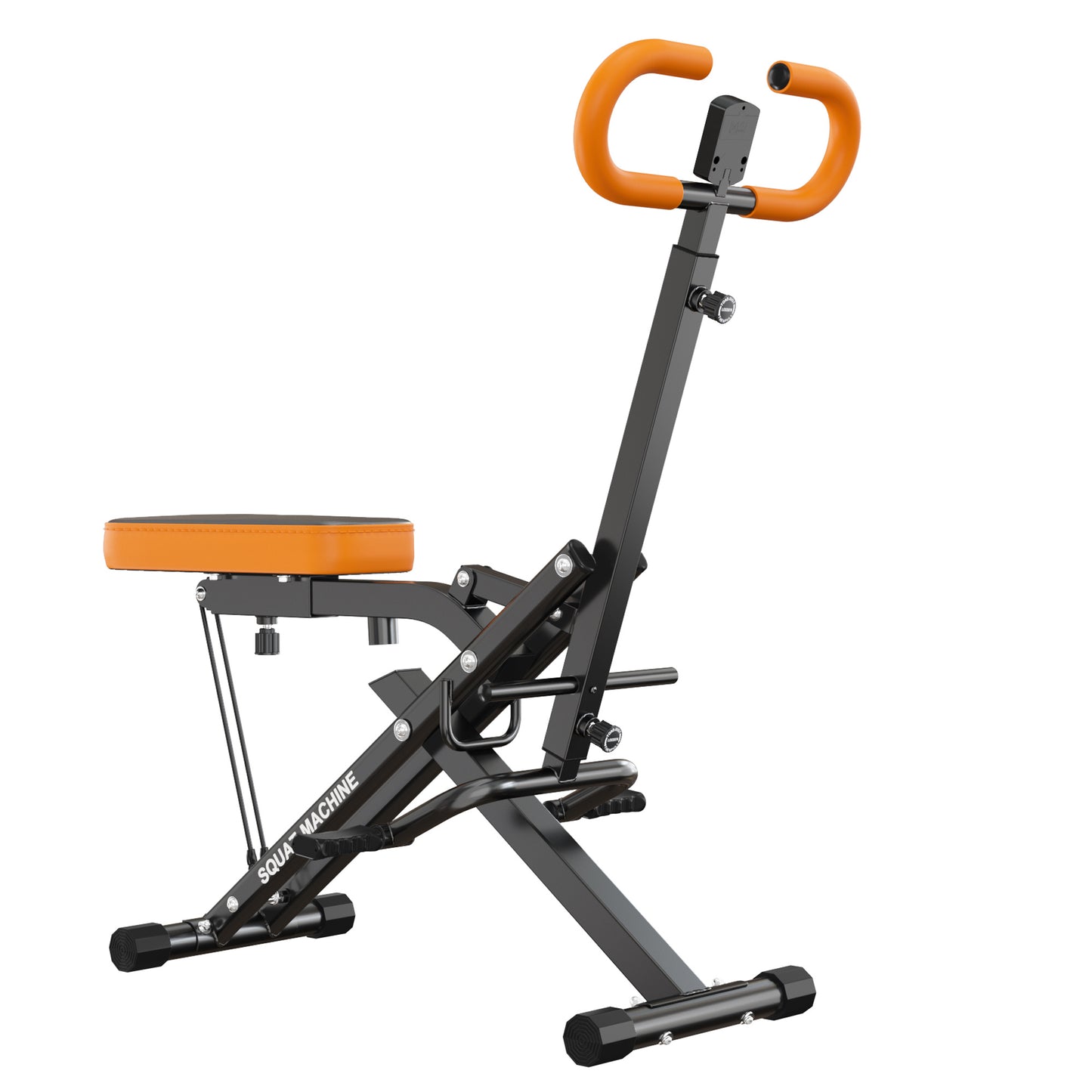 Squat Machine for Home Gym, Squat Rowing Machine with Adjustable Resistance and Optional Full Motion, Squat Assist Trainer for Glutes & Legs Workout