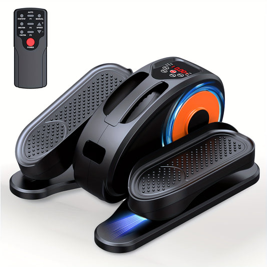 Under Desk Elliptical Machine - Fully Assembled, Quiet Portable Seated Pedal Exerciser with Remote Control & 12 Adjustable Speeds for Effortless Home Workouts