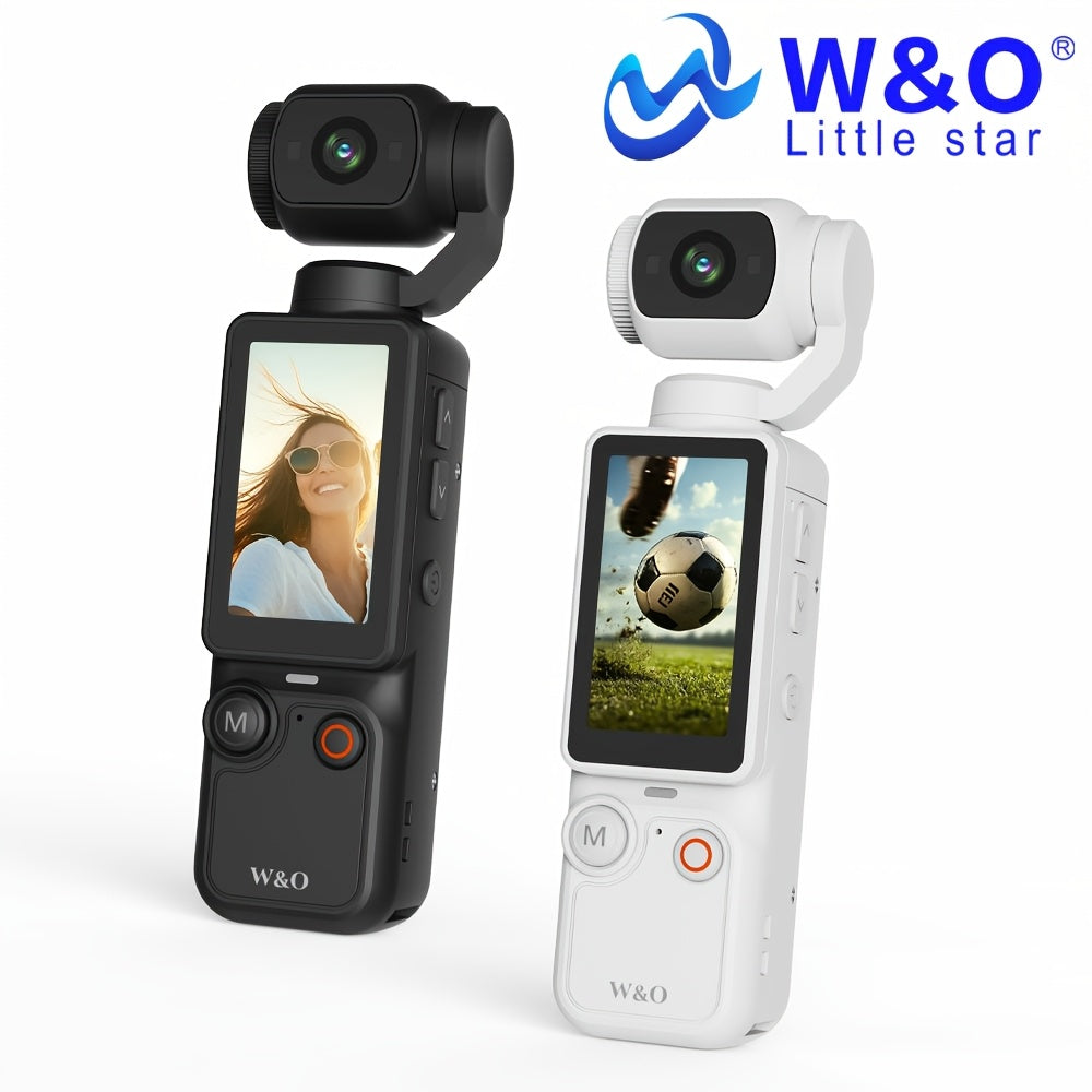 W&O Pocket Camera 4K Video Recording with Rotating Screen