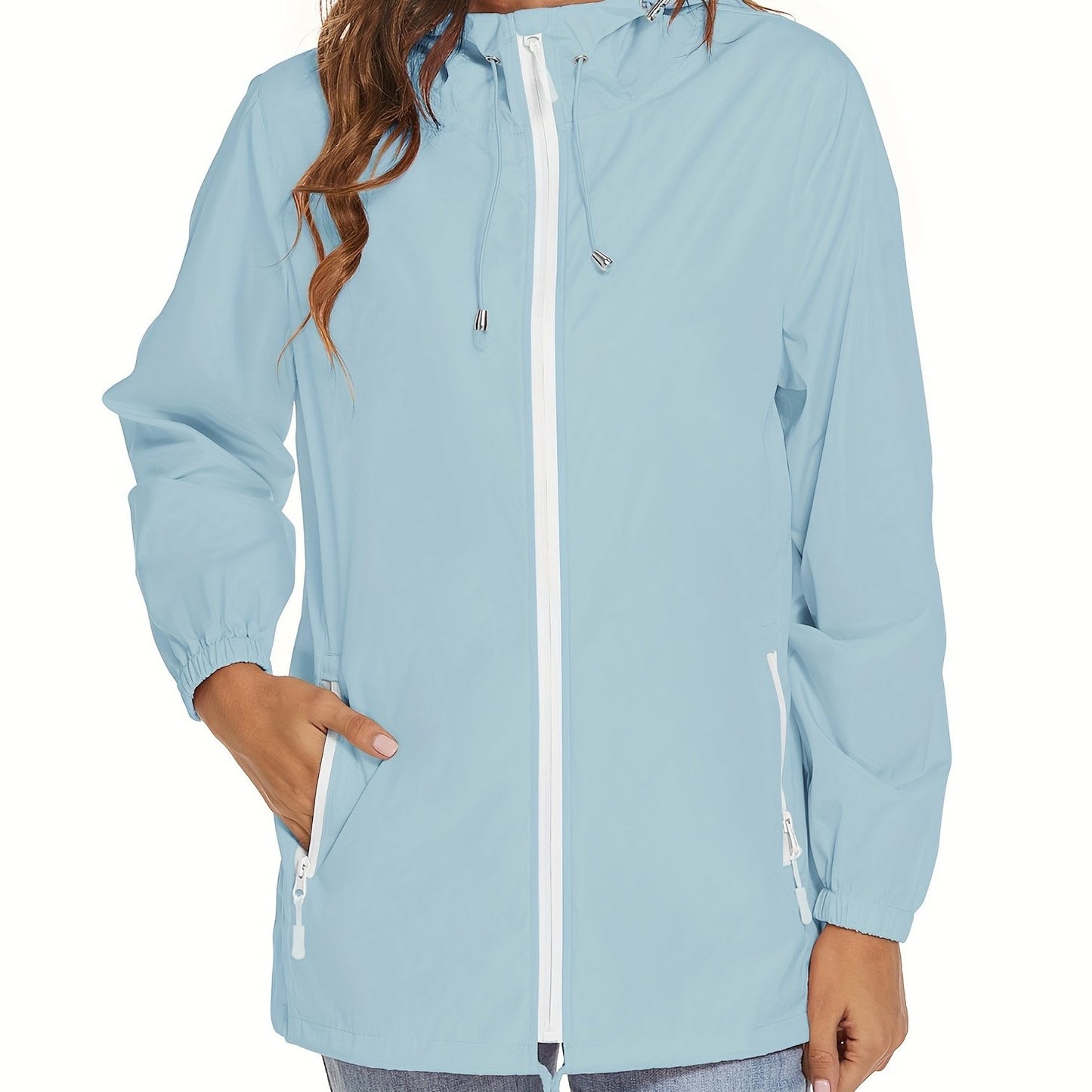 KTILG Raincoat Hooded Lightweight Polyester Outdoor