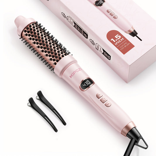 KIPOZI Curly Hair Comb, 38mm Large-size Curly Hair Comb, 6-speed Temperature Control, Double PTC Heating Anti-scalding Design, 60-minute Automatic Shutdown, Hairdressing Tools, Suitable for All Hair Types, Gifts for Ladies, C