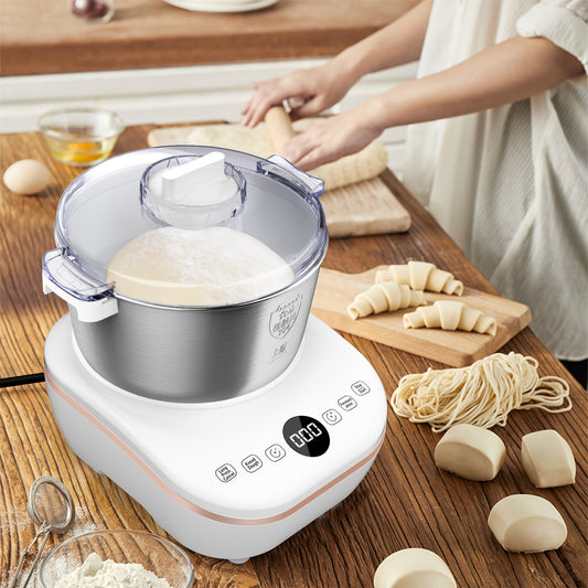 Electric Dough Maker, Portable Lightweight Electric Kitchen Mixer, 304 Stainless Steel Bowl, 5.2 Quarts, with Ferment Function for Pizza, Bread, Toast, Pasta, and Cookies, for Daily Use