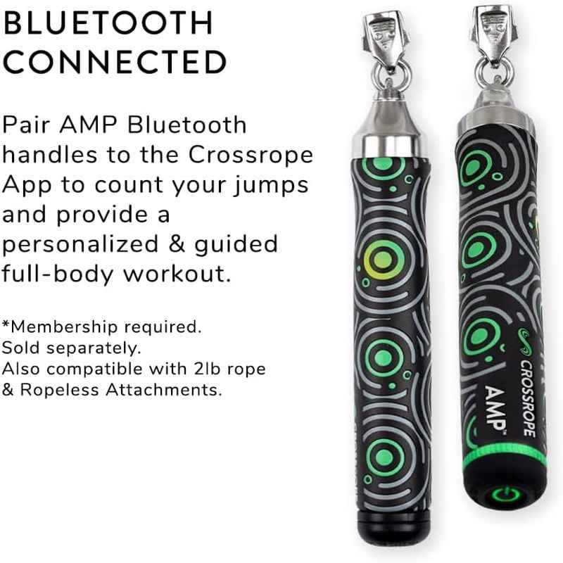 AMP Jump Rope Weighted Bluetooth Set For HIIT Cardio