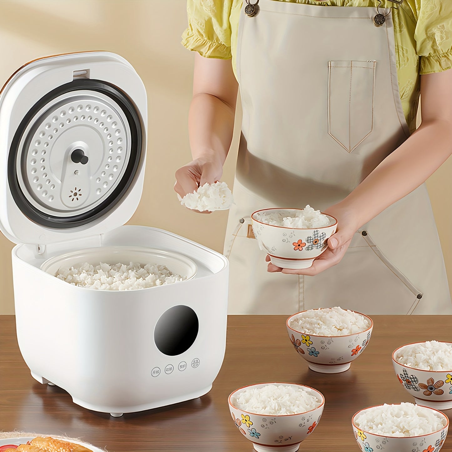 Yalulu Rice Cooker, Smart Electric Cooker, Touch Screen, Digital Display, 3L/ 101.44oz Capacity, Can Make, Porridge, Soup, 24-hour Timer And Keep Warm Function, Suitable For Home Use