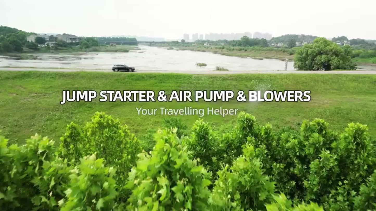 Jump Starter With Air Compressor Portable Battery Charger
